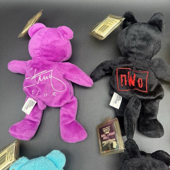 Vintage Y2K WCW NWO Wrestling Nitro Bears Lot Of 6 Sting Goldberg Nash & More - Picture 7 of 10